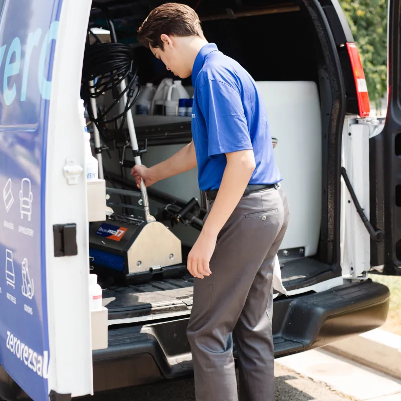 zerorez technician, zerorez van,